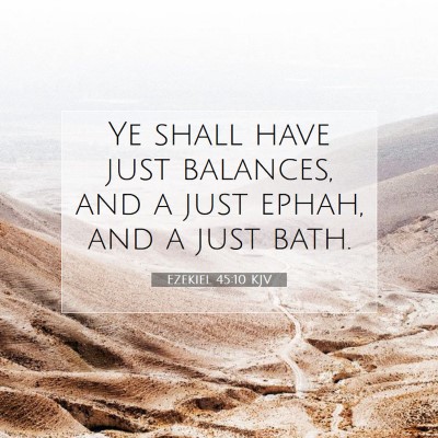 Picture 07 - Ezekiel 45:10 KJV - Ye shall have just balances, and a just ephah, - Bible Verse Picture