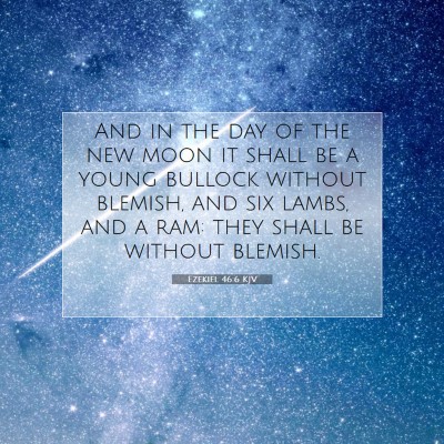 Picture 07 - Ezekiel 46:6 KJV - And in the day of the new moon it shall be a - Bible Verse Picture