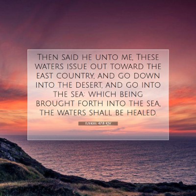 Picture 07 - Ezekiel 47:8 KJV - Then said he unto me, These waters issue out - Bible Verse Picture