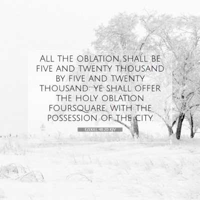 Picture 07 - Ezekiel 48:20 KJV - All the oblation shall be five and twenty - Bible Verse Picture