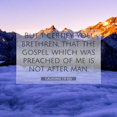 Picture 07 - Galatians 1:11 KJV - But I certify you, brethren, that the gospel - Bible Verse Picture