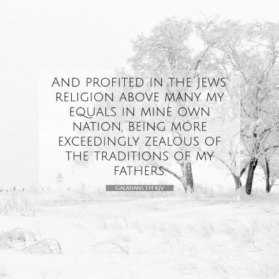 Picture 07 - Galatians 1:14 KJV - And profited in the Jews' religion above many my - Bible Verse Picture