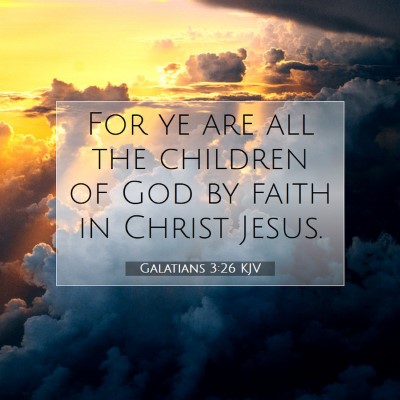 Picture 07 - Galatians 3:26 KJV - For ye are all the children of God by faith in - Bible Verse Picture