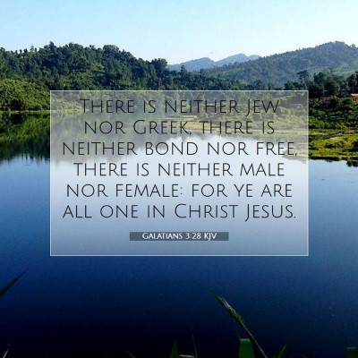 Picture 07 - Galatians 3:28 KJV - There is neither Jew nor Greek, there is neither - Bible Verse Picture