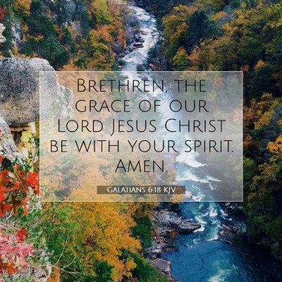 Picture 07 - Galatians 6:18 KJV - Brethren, the grace of our Lord Jesus Christ be - Bible Verse Picture