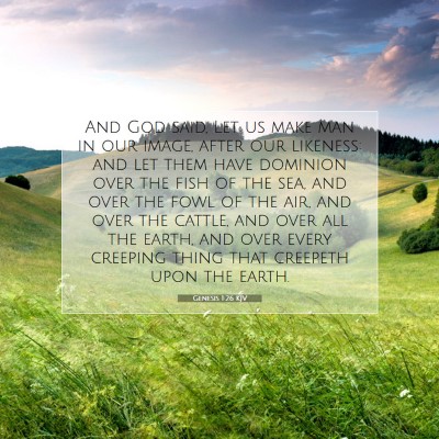 Picture 07 - Genesis 1:26 KJV - And God said, Let us make man in our image, after - Bible Verse Picture