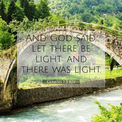 Picture 07 - Genesis 1:3 KJV - And God said, Let there be light: and there was - Bible Verse Picture