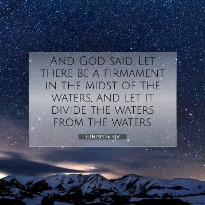 Picture 07 - Genesis 1:6 KJV - And God said, Let there be a firmament in the - Bible Verse Picture