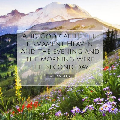 Picture 07 - Genesis 1:8 KJV - And God called the firmament Heaven. And the - Bible Verse Picture
