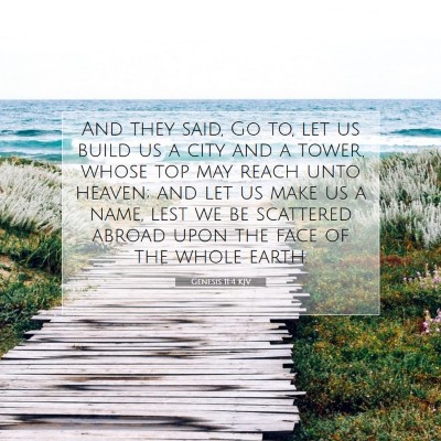 Picture 07 - Genesis 11:4 KJV - And they said, Go to, let us build us a city and - Bible Verse Picture