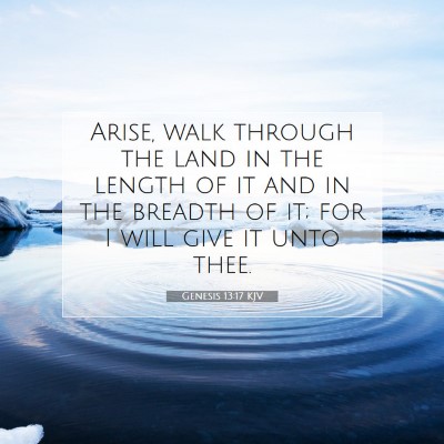 Picture 07 - Genesis 13:17 KJV - Arise, walk through the land in the length of it - Bible Verse Picture