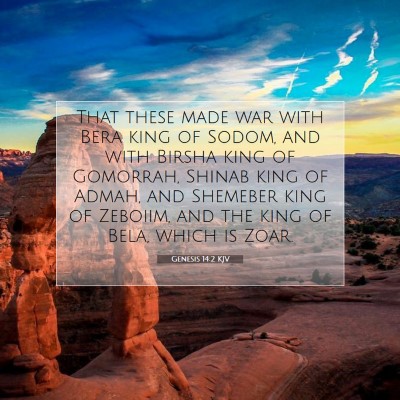 Picture 07 - Genesis 14:2 KJV - That these made war with Bera king of Sodom, and - Bible Verse Picture