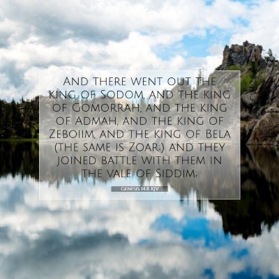 Picture 07 - Genesis 14:8 KJV - And there went out the king of Sodom, and the - Bible Verse Picture
