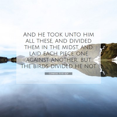 Picture 07 - Genesis 15:10 KJV - And he took unto him all these, and divided them - Bible Verse Picture