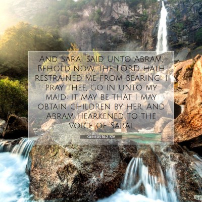 Picture 07 - Genesis 16:2 KJV - And Sarai said unto Abram, Behold now, the LORD - Bible Verse Picture