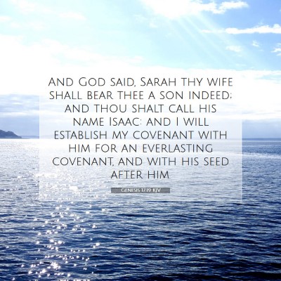 Picture 07 - Genesis 17:19 KJV - And God said, Sarah thy wife shall bear thee a - Bible Verse Picture