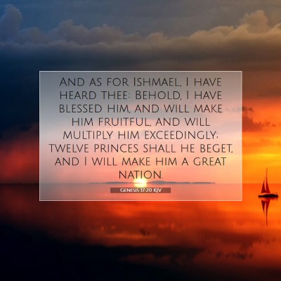 Picture 07 - Genesis 17:20 KJV - And as for Ishmael, I have heard thee: Behold, I - Bible Verse Picture