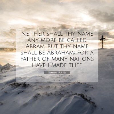 Picture 07 - Genesis 17:5 KJV - Neither shall thy name any more be called Abram, - Bible Verse Picture