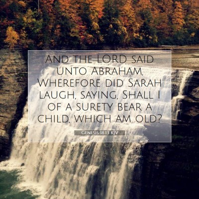 Picture 07 - Genesis 18:13 KJV - And the LORD said unto Abraham, Wherefore did - Bible Verse Picture