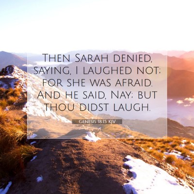 Picture 07 - Genesis 18:15 KJV - Then Sarah denied, saying, I laughed not; for she - Bible Verse Picture