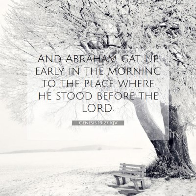 Picture 07 - Genesis 19:27 KJV - And Abraham gat up early in the morning to the - Bible Verse Picture