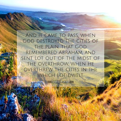 Picture 07 - Genesis 19:29 KJV - And it came to pass, when God destroyed the - Bible Verse Picture