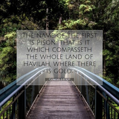 Picture 07 - Genesis 2:11 KJV - The name of the first is Pison: that is it which - Bible Verse Picture