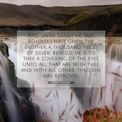 Picture 07 - Genesis 20:16 KJV - And unto Sarah he said, Behold, I have given thy - Bible Verse Picture