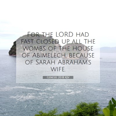 Picture 07 - Genesis 20:18 KJV - For the LORD had fast closed up all the wombs of - Bible Verse Picture