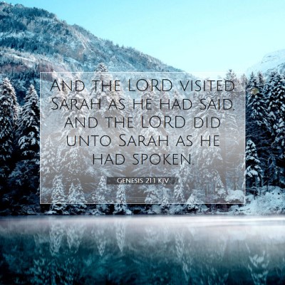 Picture 07 - Genesis 21:1 KJV - And the LORD visited Sarah as he had said, and - Bible Verse Picture