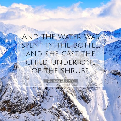 Picture 07 - Genesis 21:15 KJV - And the water was spent in the bottle, and she - Bible Verse Picture