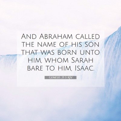 Picture 07 - Genesis 21:3 KJV - And Abraham called the name of his son that was - Bible Verse Picture