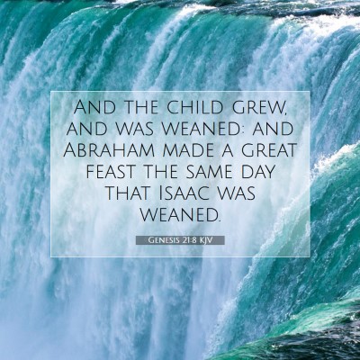 Picture 07 - Genesis 21:8 KJV - And the child grew, and was weaned: and Abraham - Bible Verse Picture