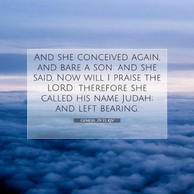 Picture 07 - Genesis 29:35 KJV - And she conceived again, and bare a son: and she - Bible Verse Picture