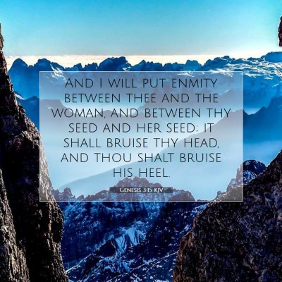 Picture 07 - Genesis 3:15 KJV - And I will put enmity between thee and the woman, - Bible Verse Picture