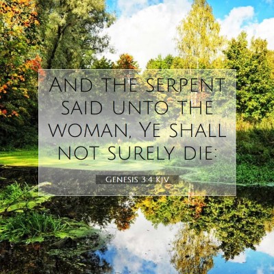 Picture 07 - Genesis 3:4 KJV - And the serpent said unto the woman, Ye shall not - Bible Verse Picture