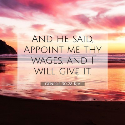 Picture 07 - Genesis 30:28 KJV - And he said, Appoint me thy wages, and I will - Bible Verse Picture