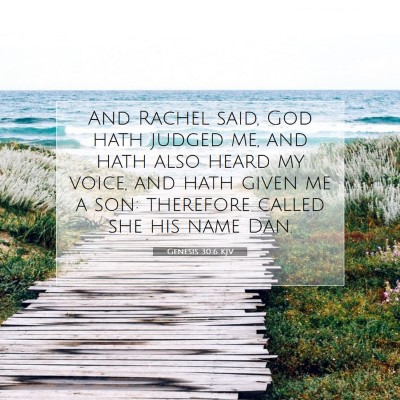 Picture 07 - Genesis 30:6 KJV - And Rachel said, God hath judged me, and hath - Bible Verse Picture