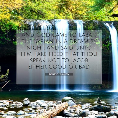 Picture 07 - Genesis 31:24 KJV - And God came to Laban the Syrian in a dream by - Bible Verse Picture