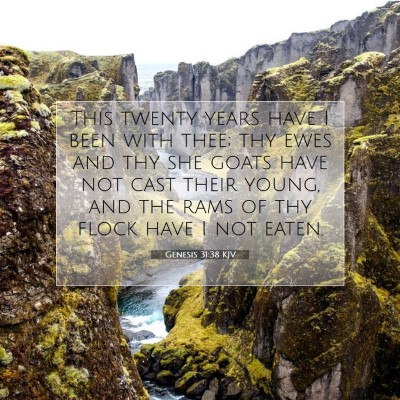 Picture 07 - Genesis 31:38 KJV - This twenty years have I been with thee; thy ewes - Bible Verse Picture