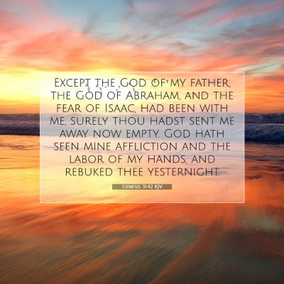 Picture 07 - Genesis 31:42 KJV - Except the God of my father, the God of Abraham, - Bible Verse Picture