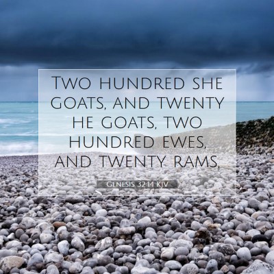 Picture 07 - Genesis 32:14 KJV - Two hundred she goats, and twenty he goats, two - Bible Verse Picture