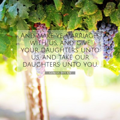 Picture 07 - Genesis 34:9 KJV - And make ye marriages with us, and give your - Bible Verse Picture