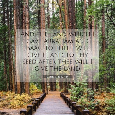 Picture 07 - Genesis 35:12 KJV - And the land which I gave Abraham and Isaac, to - Bible Verse Picture