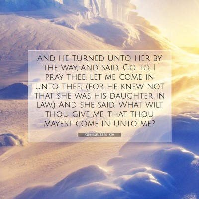 Picture 07 - Genesis 38:16 KJV - And he turned unto her by the way, and said, Go - Bible Verse Picture