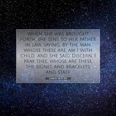 Picture 07 - Genesis 38:25 KJV - When she was brought forth, she sent to her - Bible Verse Picture