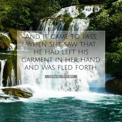 Picture 07 - Genesis 39:13 KJV - And it came to pass, when she saw that he had - Bible Verse Picture