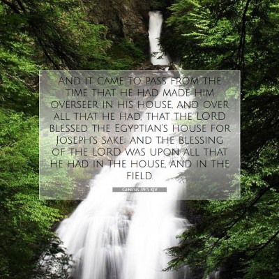 Picture 07 - Genesis 39:5 KJV - And it came to pass from the time that he had - Bible Verse Picture