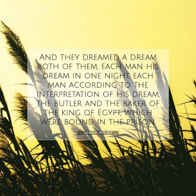 Picture 07 - Genesis 40:5 KJV - And they dreamed a dream both of them, each man - Bible Verse Picture
