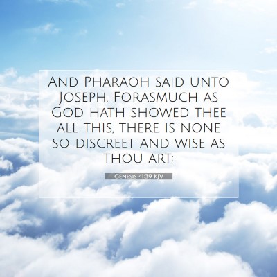 Picture 07 - Genesis 41:39 KJV - And Pharaoh said unto Joseph, Forasmuch as God - Bible Verse Picture